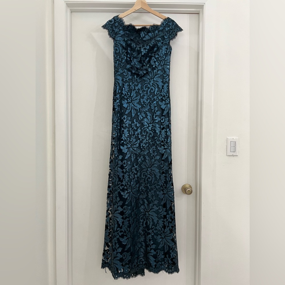 Tadashi Soji Long Sequins Dress